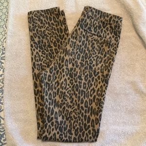 Brave Soul London Denim Studio skinny jeans leopard print.  UK 12/40